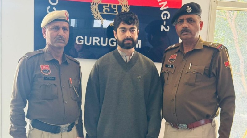 Dhruv Sharma was produced before a Gurgaon court, which remanded him in six days’ police custody