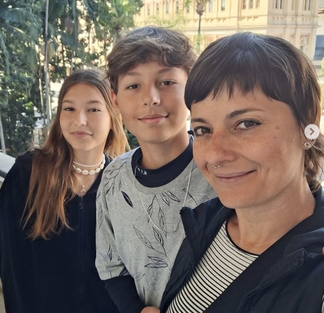 Erika Karpuk with her kids