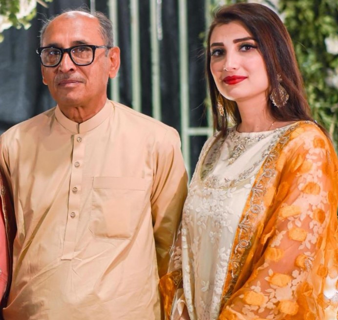 Huda Shah with her dad