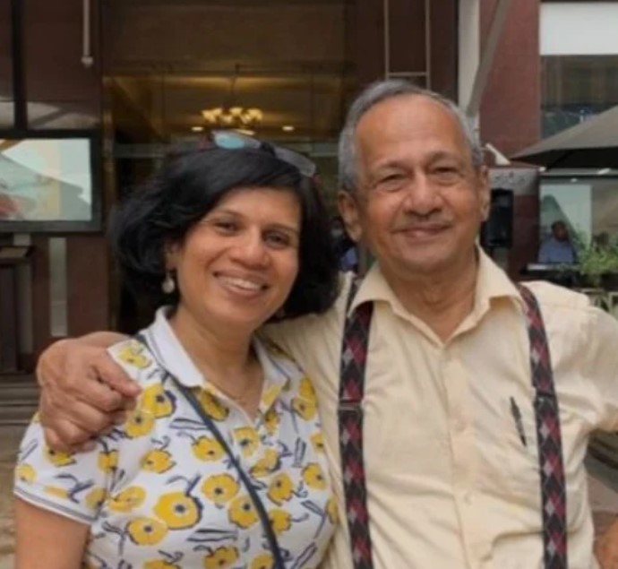 Irina Ghose with her dad