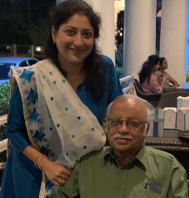 Lakshmi Gopalaswamy with her dad