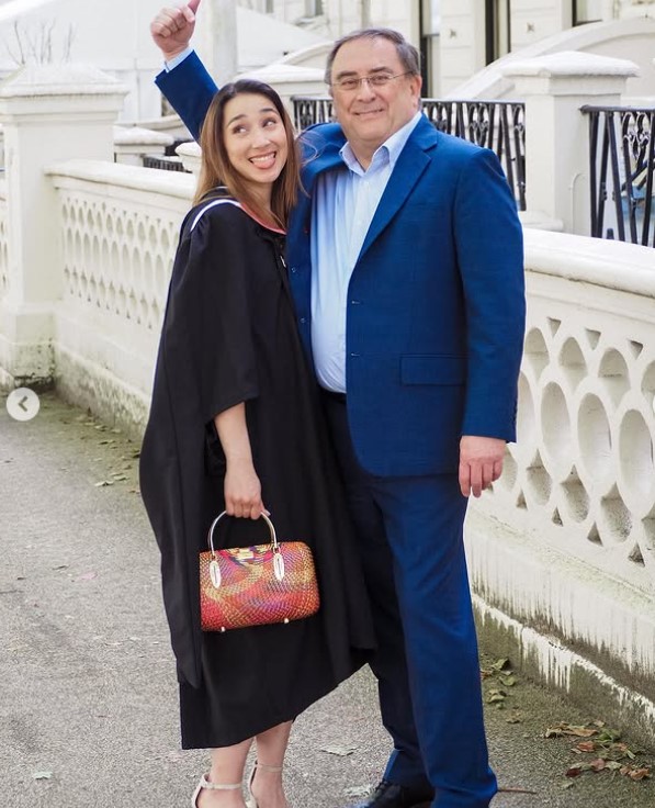 Laura Barber with her dad