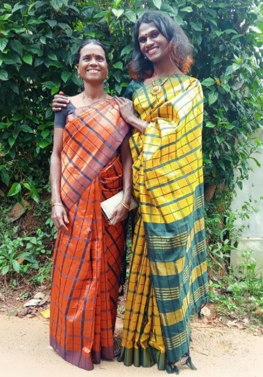 Prakrithi NV with her mother