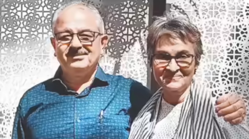 Pravina Deshpande with her husband