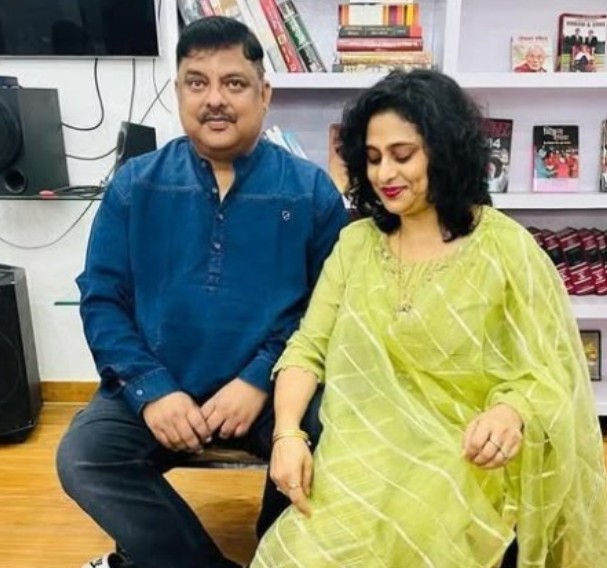 Rakibul Hussain with his wife