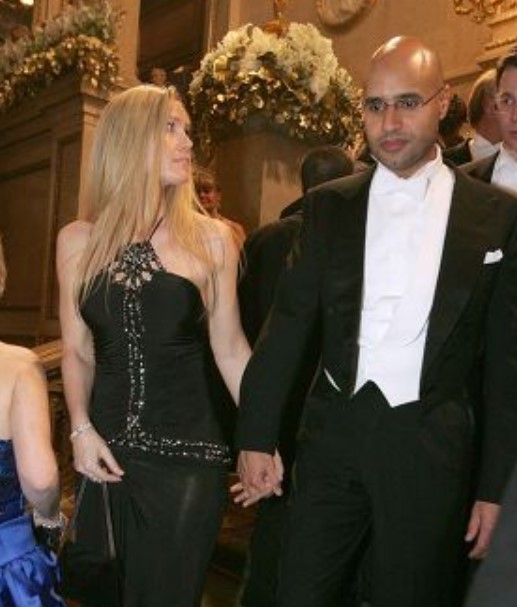 Saif al-Islam Gaddafi with his girlfriend