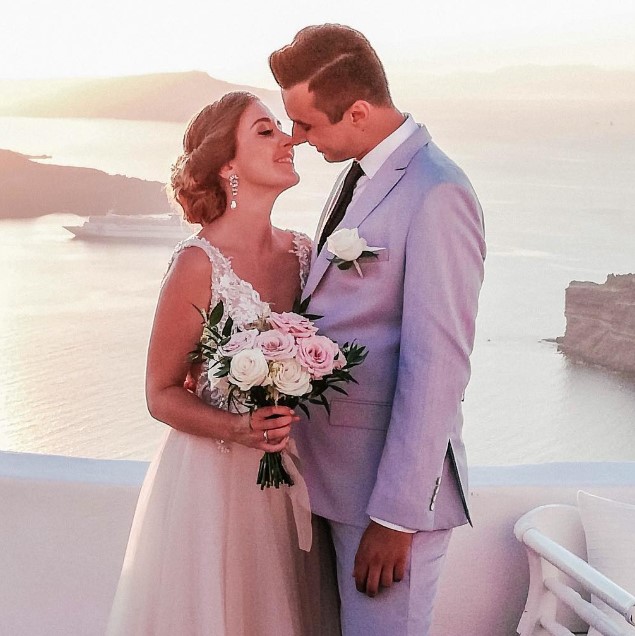 Aleksandra Najda with her husband