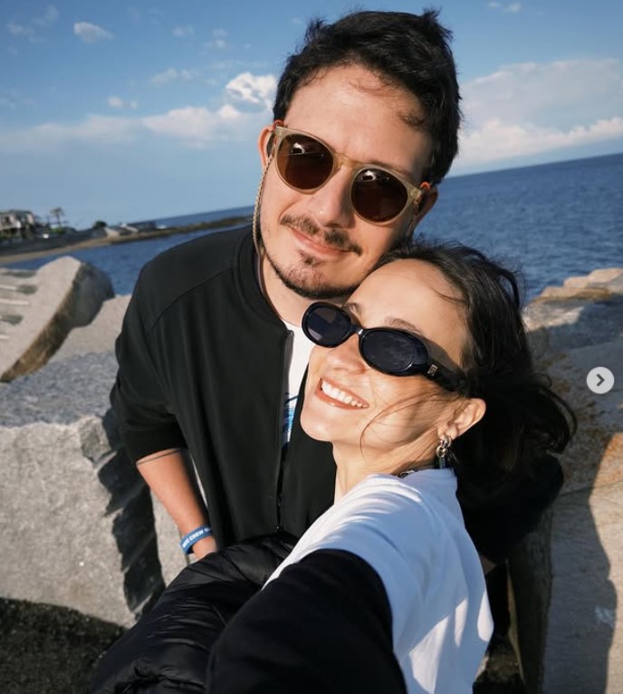 Barbara Dias with her husband Edu Hall