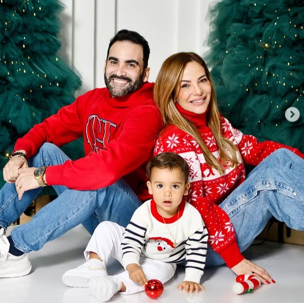 Endrina Yepez with her husband and son