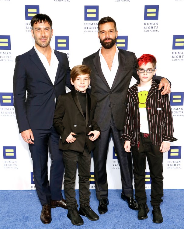 Jwan Yosef with his ex-partner and kids