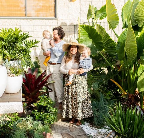 Kara Rosenlund with her husband and kids