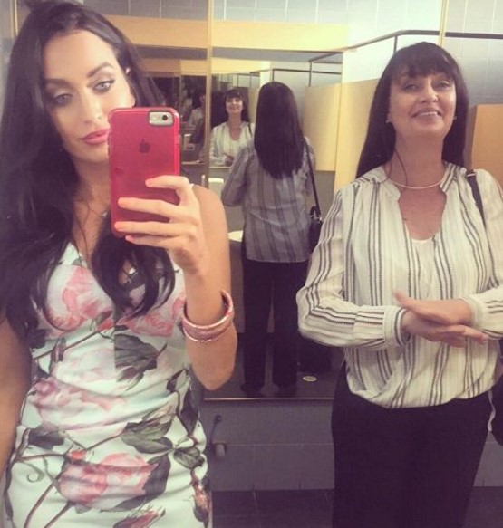 Lucinda Nicholas with her mother