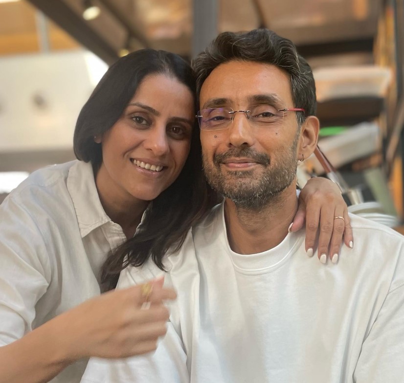Madhurjeet Sarghi with her husband
