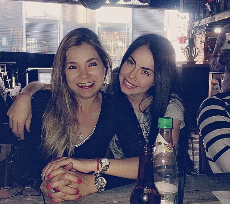 Michelle Sarmiento with her mother