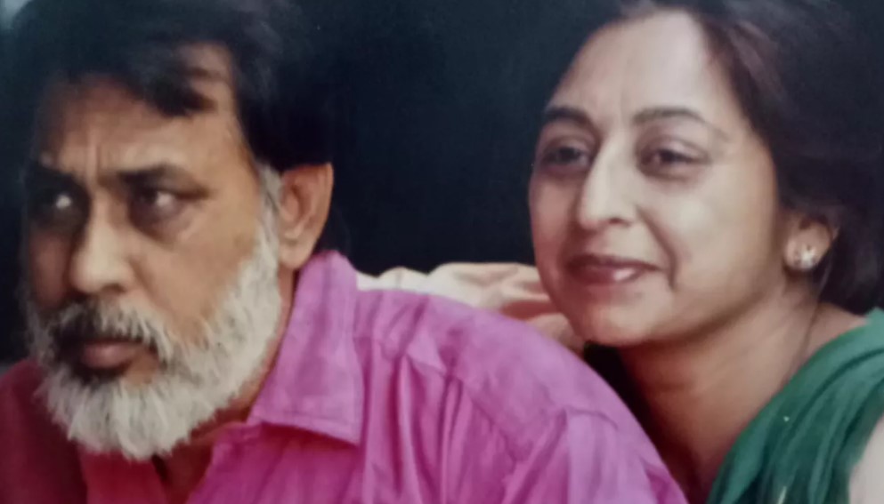 Navnindra Behl with her husband