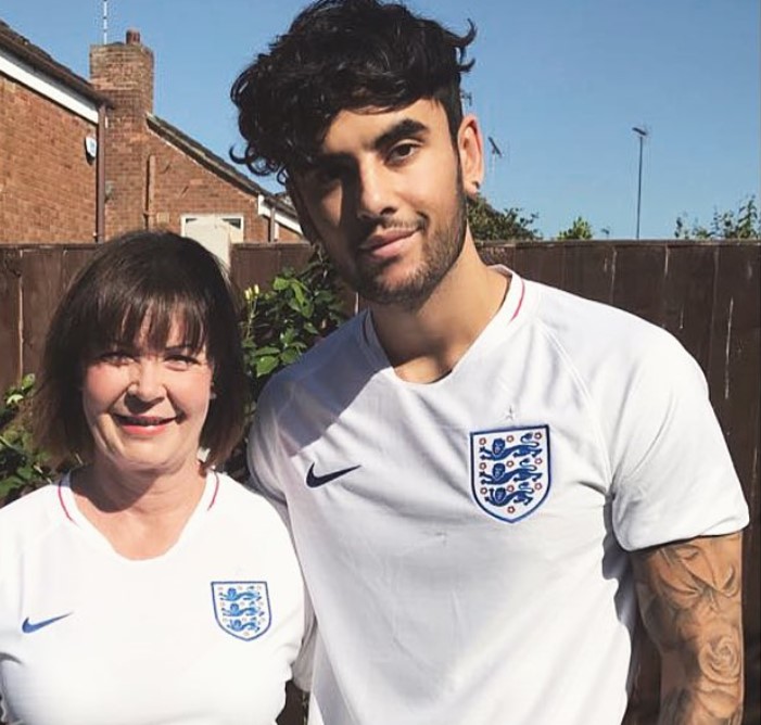 Niall Aslam with his mother