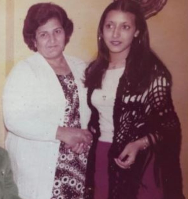 Reena Pushkarna with her mother