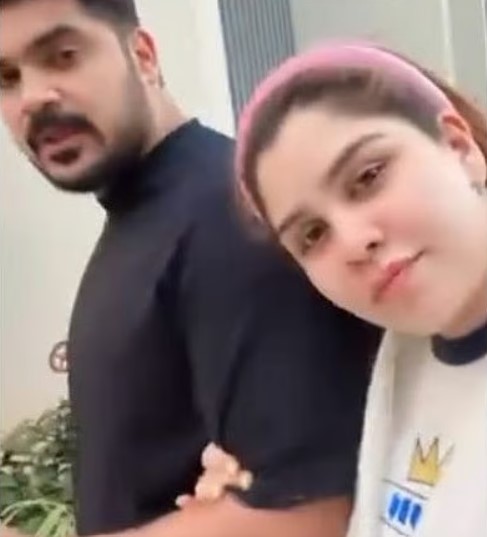 Sayali Surve with her husband