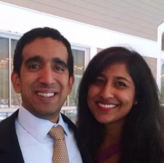 Sendil Palani with his wife