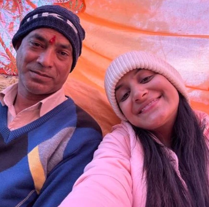Shweta Pundir with her father