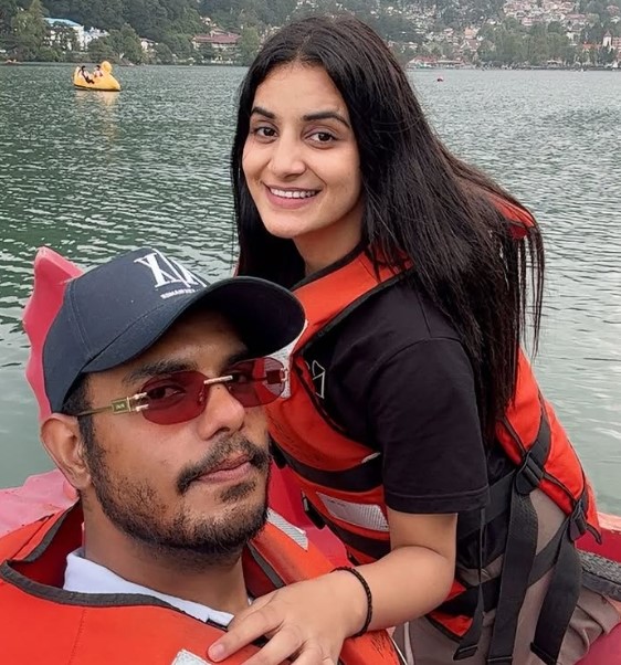 Shweta Pundir with her husband