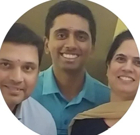 Sudarshan Yellamaraju with his parents