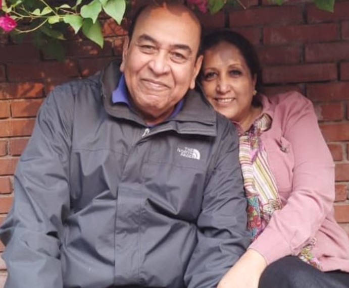 Syed Ata Hasnain with his wife