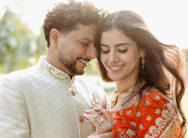 Vanshika Chadha with her partner Kuldeep Yadav