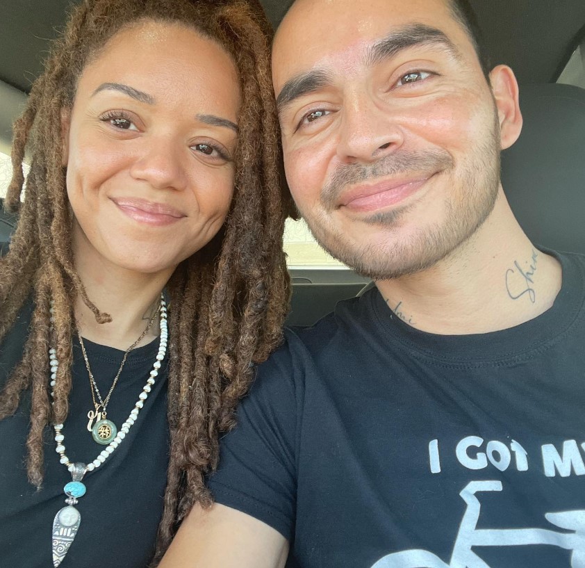 Adelfa Marr with her husband