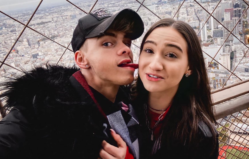 Corbyn Besson with Christina Harris