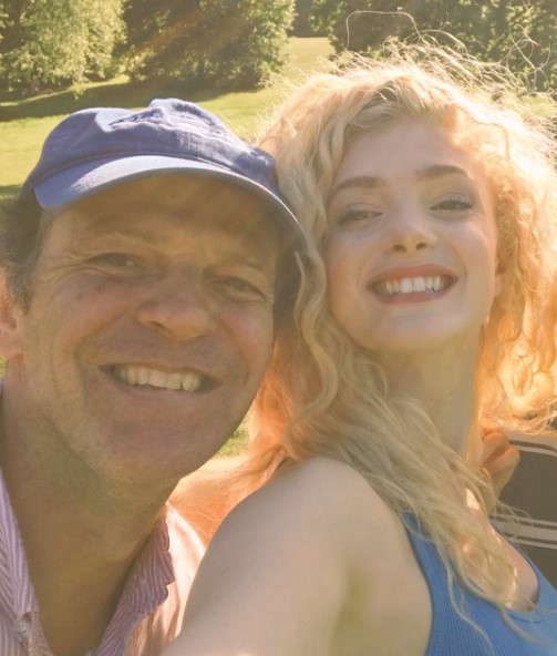 Elena Kampouris with her dad
