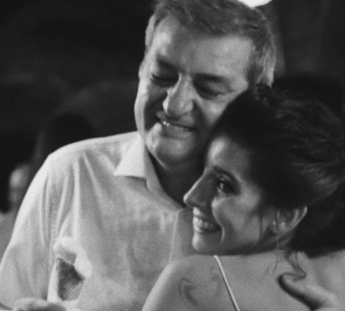 Elvin Levinler with her dad