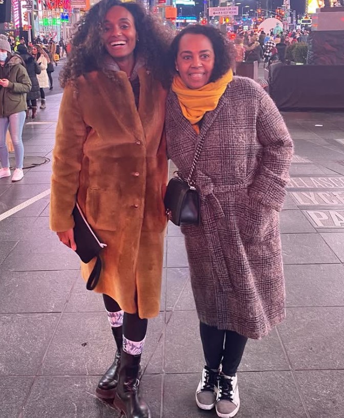 Gelila Bekele with her mom
