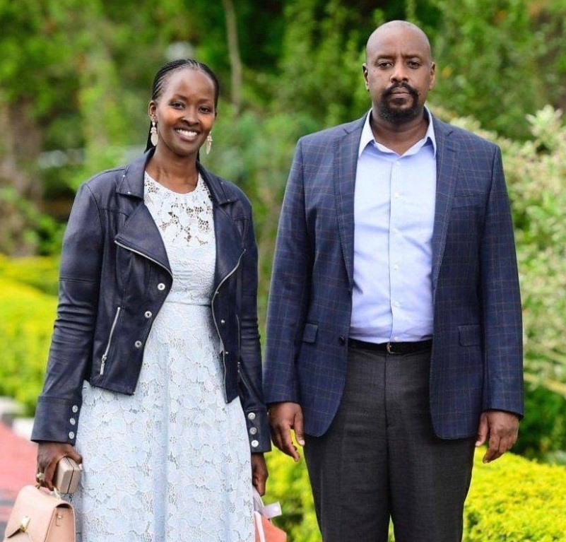 Muhoozi Kainerugaba with his wife