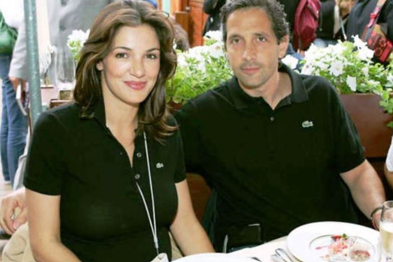 Nadia Farès with her husband