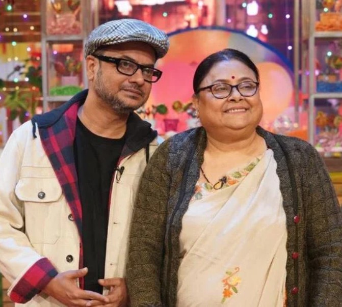 Rahul Banerjee with his mother