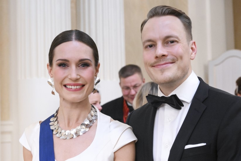 Sanna Marin with her husband