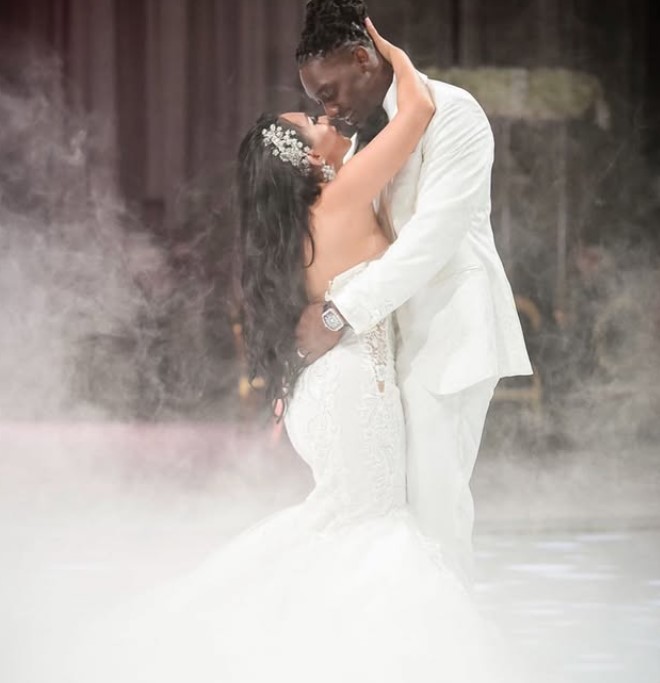 Sasha Almeida with her husband's wedding image