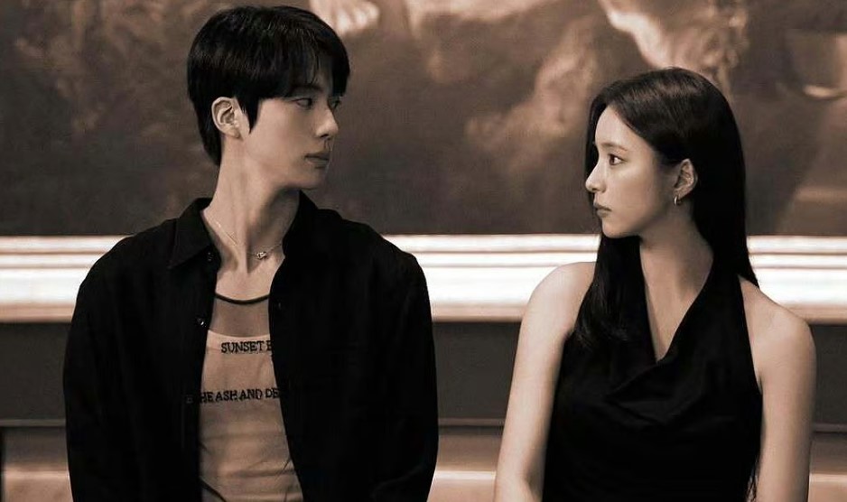 Shin Se-kyung with her rumoured boyfriend, Jin (BTS)