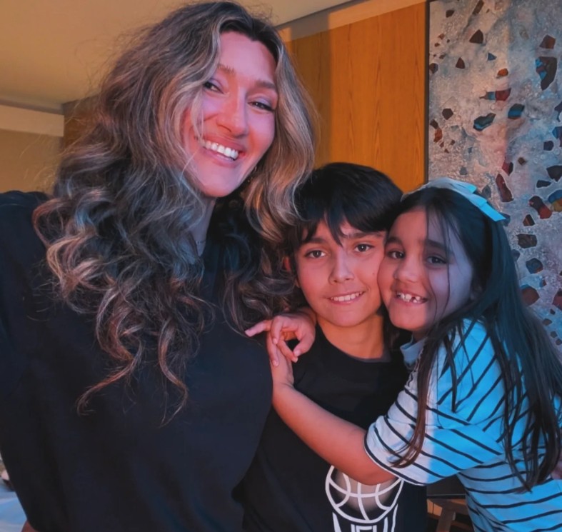 Silvana Lovin with her kids