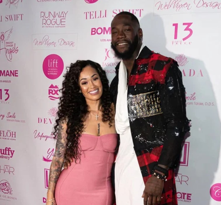 Telli Swift with her ex-partner Deontay Wilder