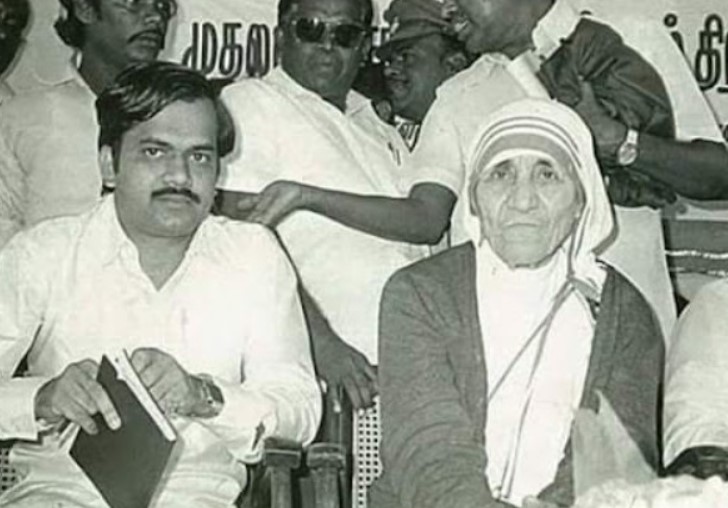 An old picture of J.C.D. Prabhakar with Mother Teresa