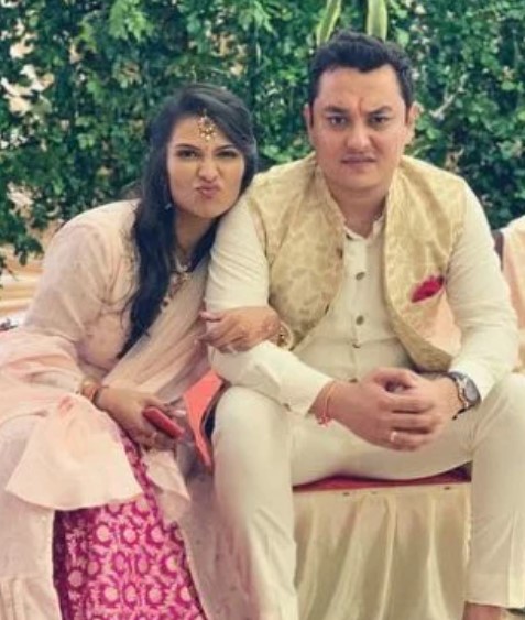 Basuri Chokshi with her husband