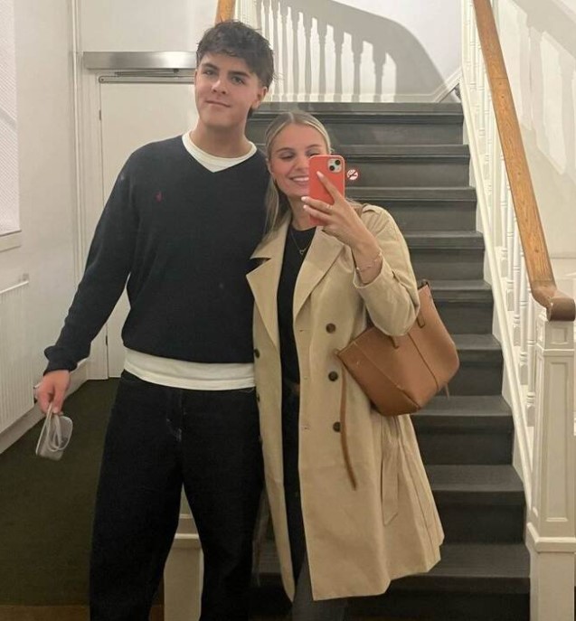 Luca Toolan with his girlfriend