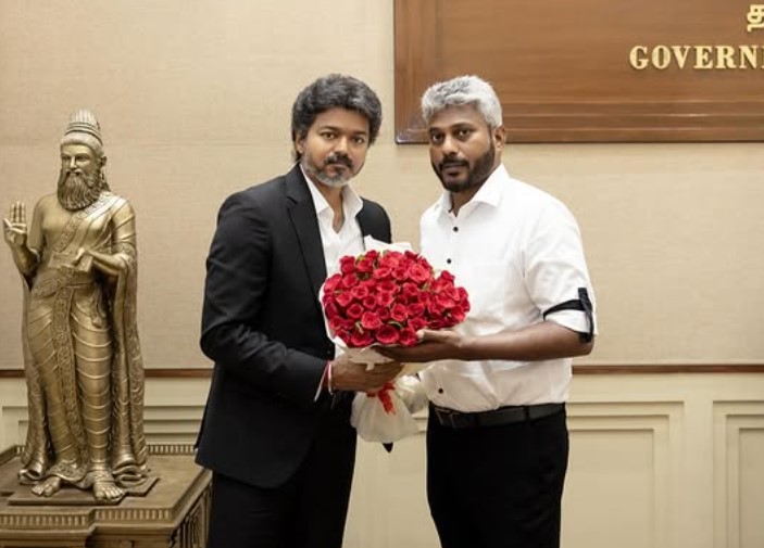 N. Marie Wilson with actor and politician Vijay