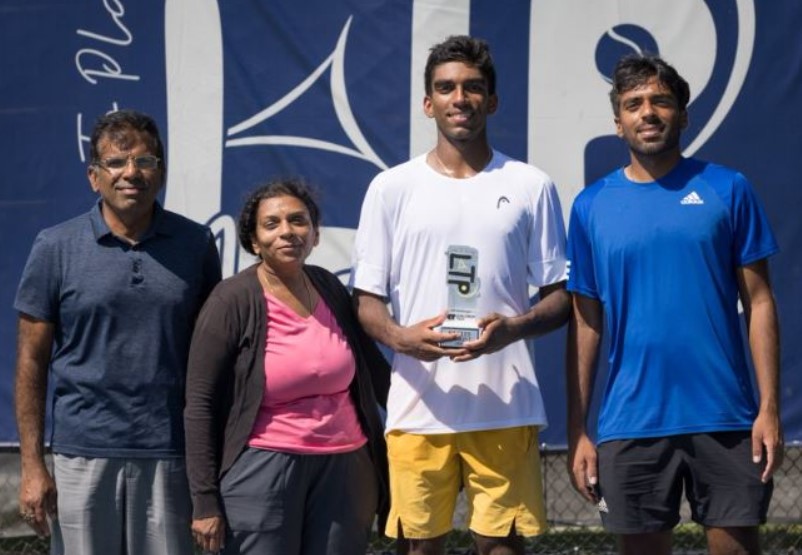 Nishesh Basavareddy with his family