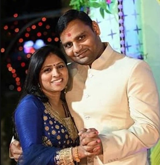 Sandip Patel with his wife