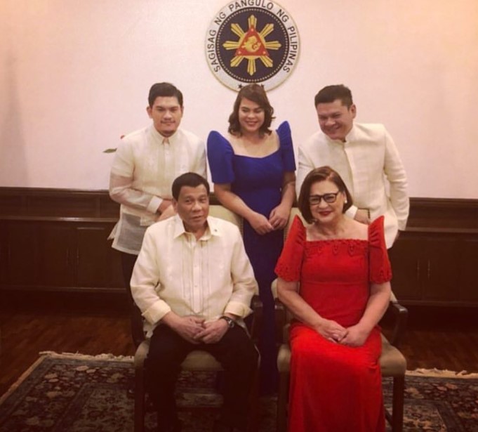 Sara Duterte with her family