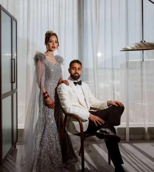 Sarpreet Singh with his wife