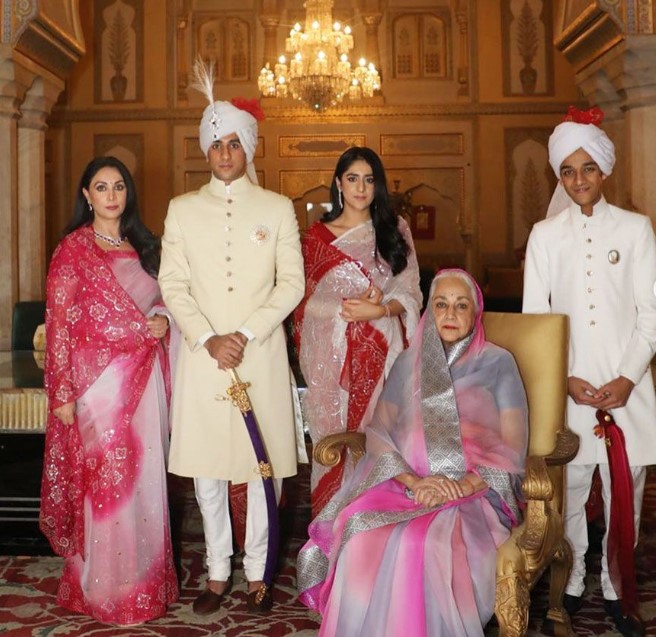 Sawai Padmanabh Singh with his family